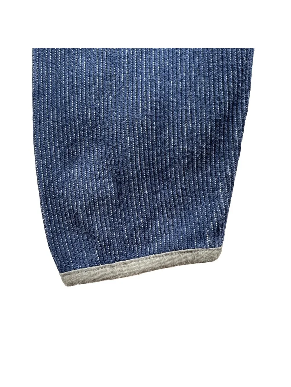 Carbon2Cobalt Split Crewneck Contrast Stitch Light Sweater XL